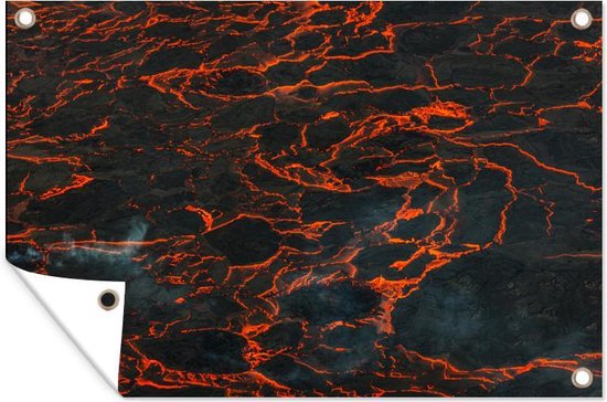 Oeuvre de lave après l'éruption volcanique affiche de jardin 120x80 cm - Toile de jardin / Toile d'extérieur / Peintures pour l'extérieur (décoration de jardin)