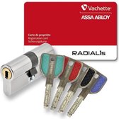 VACHETTE Radialis ontkoppelbare slotcilinder - voor buitendeur / ingang - hoge beveiliging - 4 onbreekbare sleutels - 42,5 x 42,5 mm