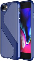 Apple iPhone SE 20202 Hoesje S-Line Back Cover TPU Blauw