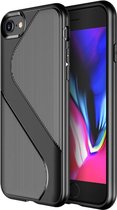 Apple iPhone SE 2020 Hoesje S-Line Back Cover TPU Zwart