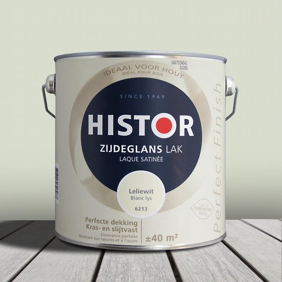 Histor Perfect Finish Lak Zijdeglans 2,5 liter - Leliewit