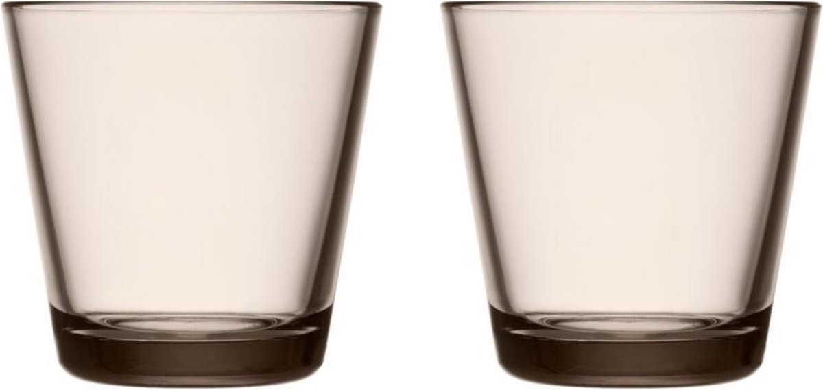Iittala Kartio Tumbler Glazen Set - Waterglas - Vaatwasbestendig - Linnen - 21 cl - 2 Stuks