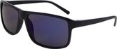 Az-eyewear Zonnebril Vierkant Cat. 3 Zwart/blauw (basic 135-c)