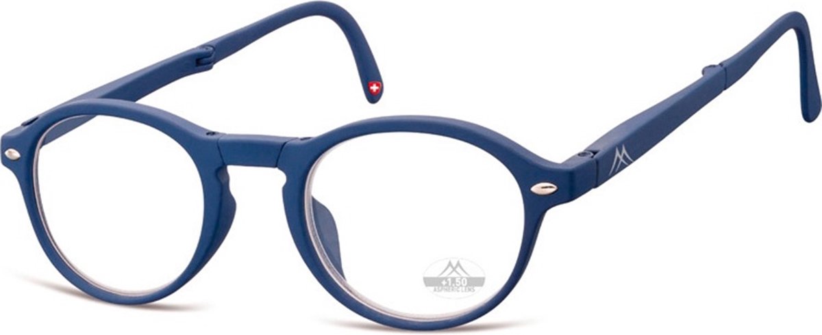 Montana Opvouwbare Leesbril Blauw Sterkte +2,50 (box66b)