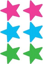 Peekaboo 3 paar tepelstickers neon ster - Multi color