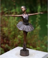 Tuinbeeld - klassiek bronzen beeld - Ballerina - Bronzartes - 32 cm hoog