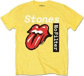 The Rolling Stones Heren Tshirt -L- No Filter Text Geel