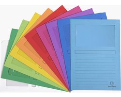 Exacompta FOREVER Pak van 25 venstermappen 120g/m2 - 22x31cm voor A4 - Geassorteerd - 50250E