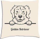 Golden Retriever kussen - Wit
