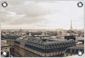 Tuinposter –Eiffeltoren - Parijs  -120x80  Foto op Tuinposter  (wanddecoratie voor buiten en binnen)