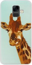 ADEL Siliconen Back Cover Softcase Hoesje Geschikt voor Samsung Galaxy A6 Plus (2018) - Giraffe