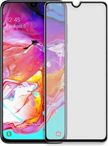 Galaxy A70 - Full cover - Screenprotector - Zwart - Inclusief 1 extra screenprotector