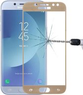 Voor Galaxy J5 (2017) (EU-versie) 0,26 mm 9H-oppervlaktehardheid 2,5 D gebogen zeefdruk Full Screen Gehard glas Screen Protector (goud)