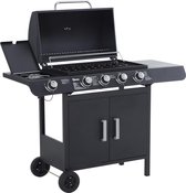 Gasbarbecue - Gas BBQ - BBQ - Barbecue - Barbeque - Grill - 5 branders - Zwart