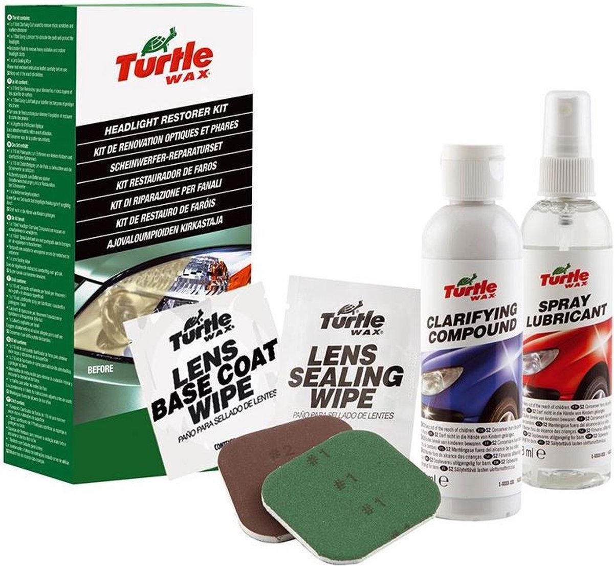 Turtle Wax Headlight Lens Restorer Kit - Lampenreiniger