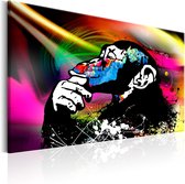 Schilderijen Op Canvas - Schilderij - Monkey Disco 60x40 - Artgeist Schilderij