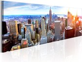 Schilderijen Op Canvas - Schilderij - Beautiful Manhattan 150x50 - Artgeist Schilderij