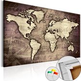 Schilderijen Op Canvas - Afbeelding op kurk - Precious World [Cork Map] 60x40 - Artgeist Schilderij