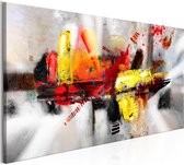 Schilderijen Op Canvas - Schilderij - Hit and Sunk 120x60 - Artgeist Schilderij