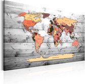 Schilderijen Op Canvas - Schilderij - World Map: New Directions 120x80 - Artgeist Schilderij