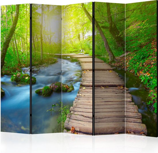 Foto: Kamerscherm scheidingswand vouwscherm green forest ii room dividers 225x172 artgeist vouwscherm