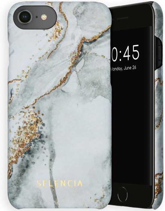 harpoen Omtrek Trolley Selencia Maya Fashion Backcover iPhone SE (2022 / 2020) / 8 / 7 / 6(s)  hoesje - Marble... | bol.com