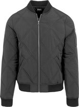 Urban Classics Bomber jacket -M- Big Diamond Quilt Zwart