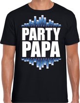 Party papa fun tekst t-shirt zwart heren L