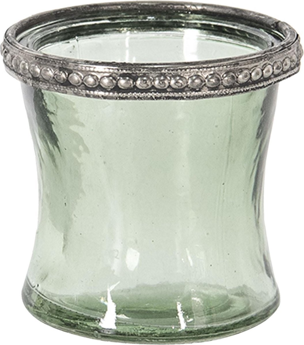 Clayre & Eef Waxinelichthouder | Ø 7*7 cm | Rood | Metaal / glas | Clayre & Eef | 6GL2399
