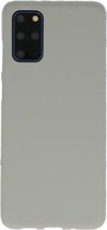 Bestcases Color Telefoonhoesje - Backcover Hoesje - Siliconen Case Back Cover voor Samsung Galaxy S20 Plus - Grijs