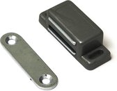 Magneetsnapper - 2x - met sluitplaat - metaal/kunststof - bruin - 4 kg magneetkracht