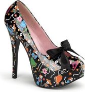 Pin Up Couture Hoge hakken -39 Shoes- TEEZE-12-4 US 9 Zwart/Multicolours