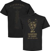 Liverpool Champions League 2019 Squad T-Shirt - Zwart  - 5XL