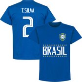 Brazilië T. Silva 2 Team T-Shirt - Blauw - XXXXL