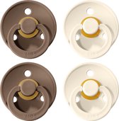 BIBS Fopspeen - Maat 2 (6-18 maanden) - 4 stuks - Ivory en Dark Oak