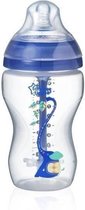 TOMMEE TIPPEE Anti-koliek fles 340ml blauw gedecoreerd