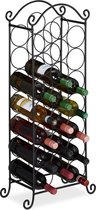 casier à vin relaxdays fer - casier à bouteilles - pour 21 bouteilles - casier à bouteilles de vin - porte-bouteilles