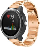 Stalen Smartwatch bandje - Geschikt voor  Garmin Vivoactive 3 stalen band - rosé goud - Horlogeband / Polsband / Armband