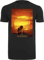 Disney The Lion King Heren Tshirt -XS- Lion King Sunset Zwart