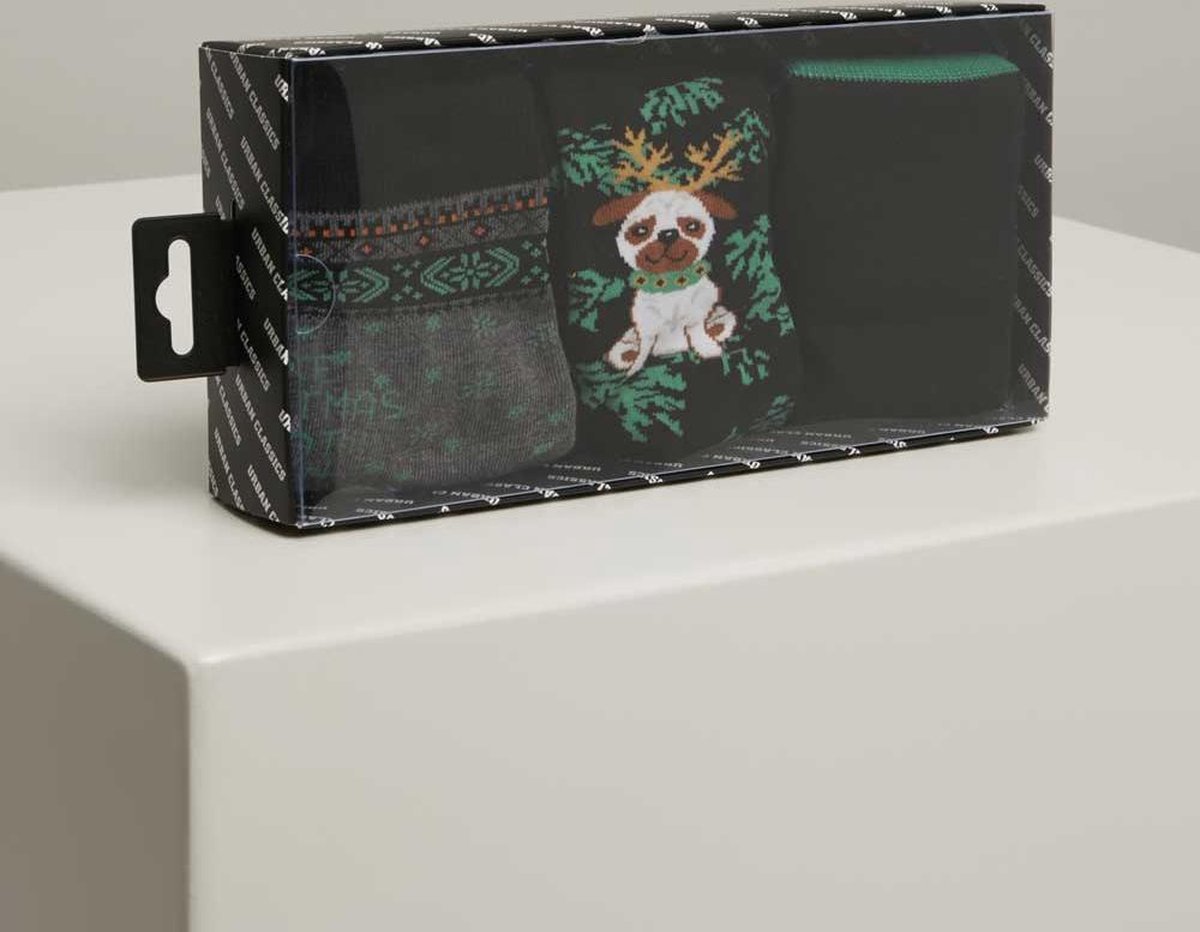 Urban Classics Sokken -35/38- Christmas Dog Multicolours Multicolor