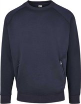 Urban Classics Crewneck sweater/trui -M- Raglan Zip Pocket Blauw