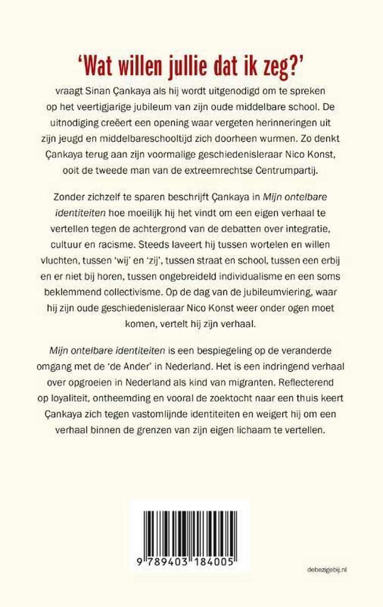Boekomslag met tekst in het rood: 'Wat willen jullie dat ik zeg?' en subtitel, ISBN nummer.