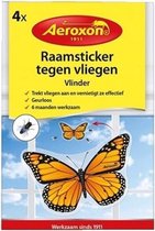 Levensmiddelenmottenval / vliegenvanger raamsticker met insecticide 8x stuks - Ongediertebestrijding