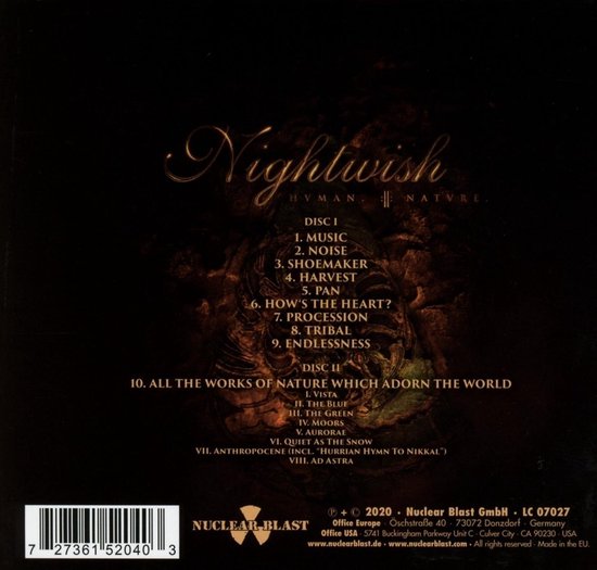 Human :II: Nature (Digipack) - Nightwish