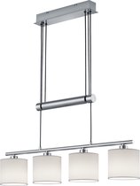 LED Hanglamp - Trion Gorino - E14 Fitting - 4-lichts - Rechthoek - Mat Wit - Aluminium