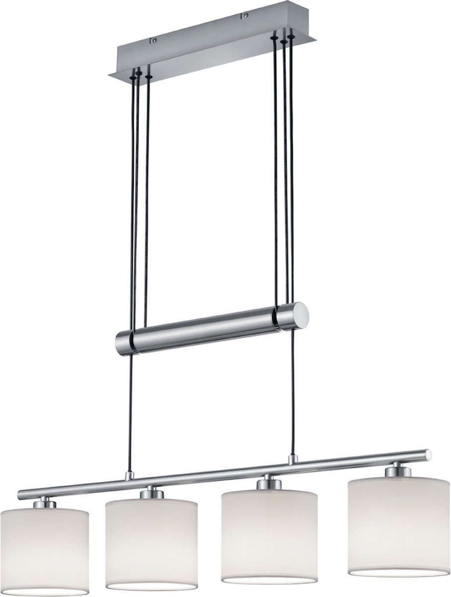 LED Hanglamp - Trion Gorino - E14 Fitting - 4-lichts - Rechthoek - Mat Wit - Aluminium