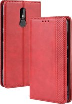 Magnetische gesp Retro Crazy Horse Texture Horizontale Flip Leather Case voor Nokia 3.2, met houder & kaartsleuven & fotolijst (rood)