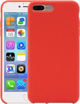 Pure Color vloeibare siliconen hoes voor iPhone 8 Plus & 7 Plus (oranje)