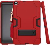 Geschikt voor Samsung Galaxy Tab A 10.1 Inch 2019 T510 / T515 Hybrid Shockproof Protection Case Armor met standaard (rood)