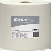 KATRIN Plus XL2 Papieren Handdoekrol, 2-laags, 265 mm, 1000 vel, Wit (pak 2 x 1000 vel)